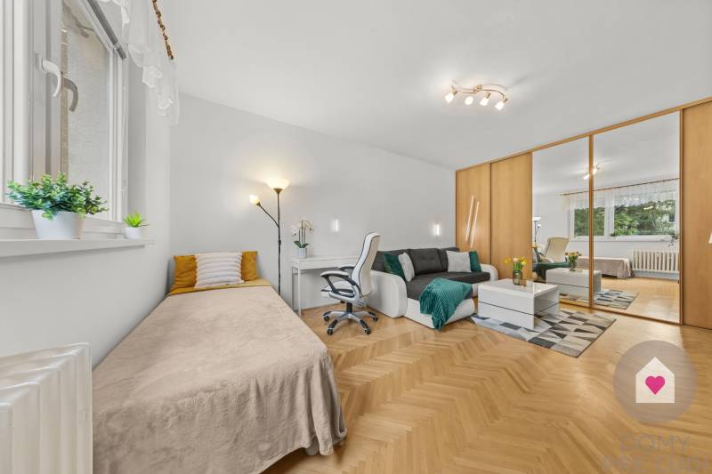 Prenájom prerobeného 1i bytu s balkónom a pivnicou v skvelej lokalite na Exnárovej ul. v Ružinove_nábytok v izbe bude nahradený novým-viac v popise