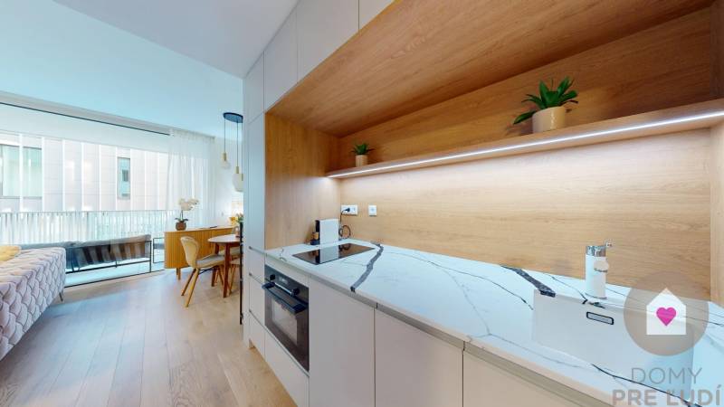 -Prenájom moderného, veľkého 1 bytu s priestrannou lodžiou v exluzívnom projekte Vydrica v Starom meste pod Hradným kopcom