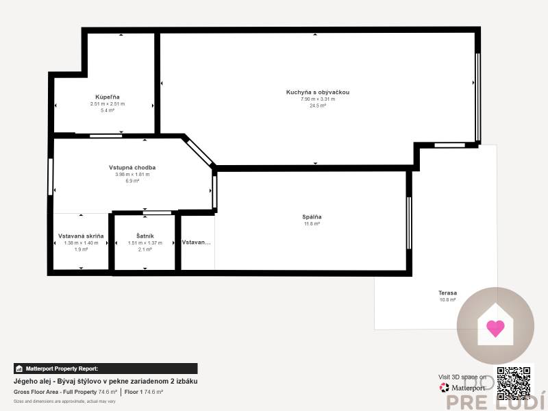 Dlhodobý prenájom 2i bytu s parkovacím státím a balkónom- Jégeho alej_Ružinov