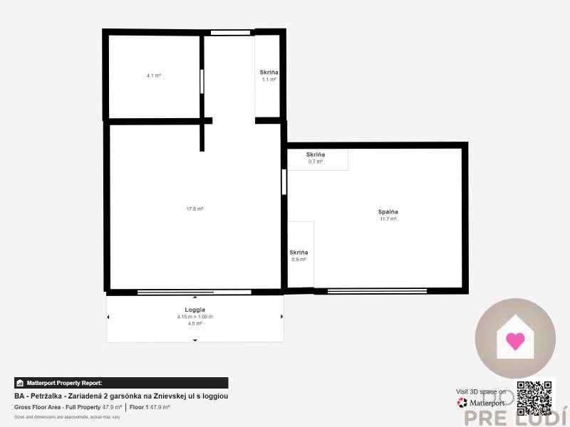 Prenájom zariadenej 2garsónky s klimatizáciou a lodžiou len 5 min od jazera Draždiak_Znievska ul. Petržalka