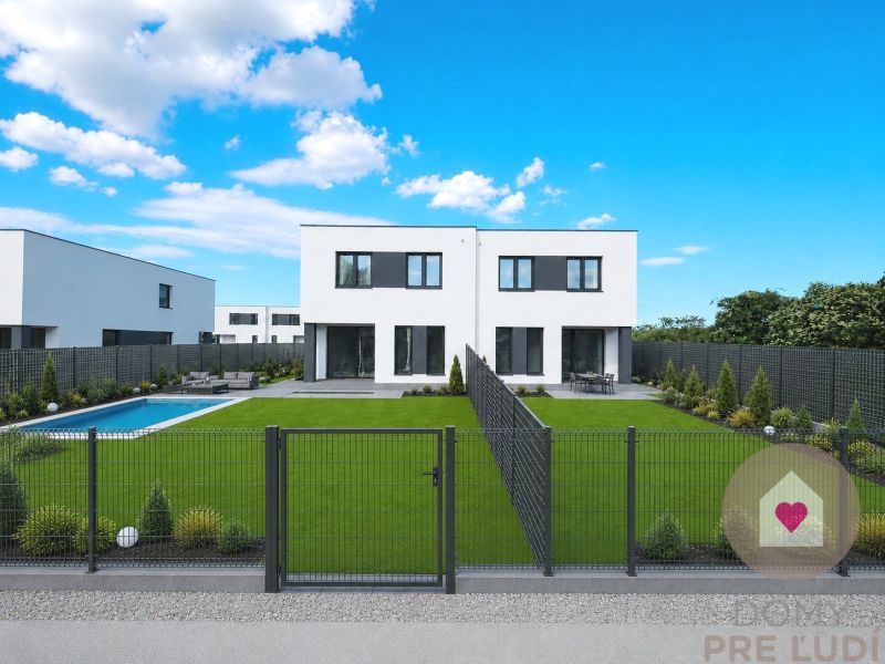 rodinný dvojdom, možné ukončenie exteriéru