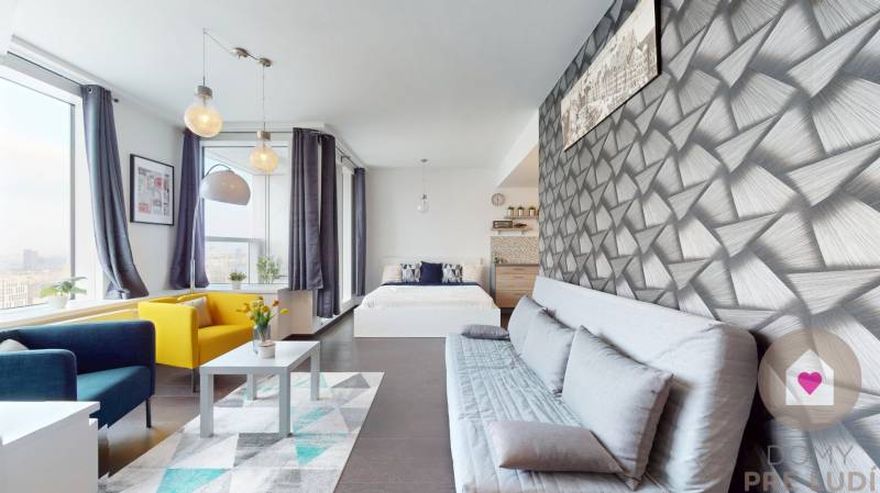 PANORAMA CITY-Prenájom zariadeného 1i bytu s lodžiou a klimatizáciou - 27.poschodie