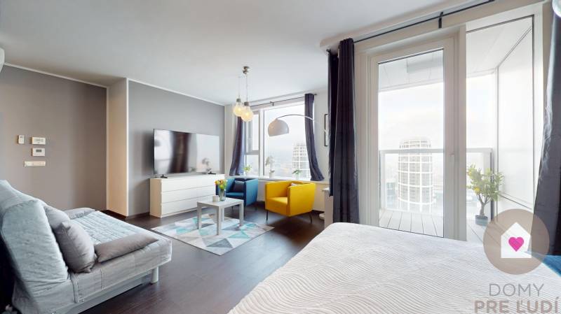 PANORAMA CITY-Prenájom zariadeného 1i bytu s lodžiou a klimatizáciou - 27.poschodie