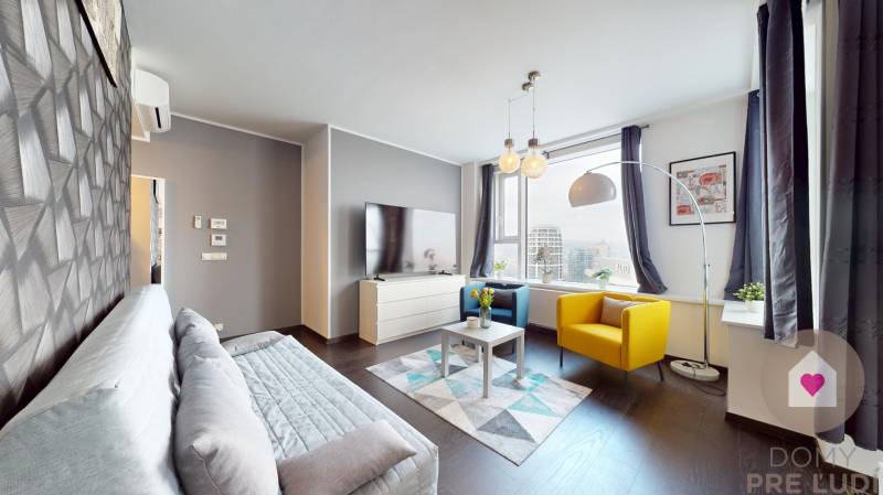 PANORAMA CITY-Prenájom zariadeného 1i bytu s lodžiou a klimatizáciou - 27.poschodie