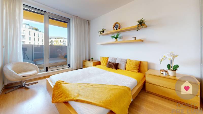 Prenájom moderného a priestranného 3 izbového bytu so slnečnou terasou, balkónom, vlastným garážovým státím a murovanou pivnicou pri OC Cubicon v Mlynskej doline