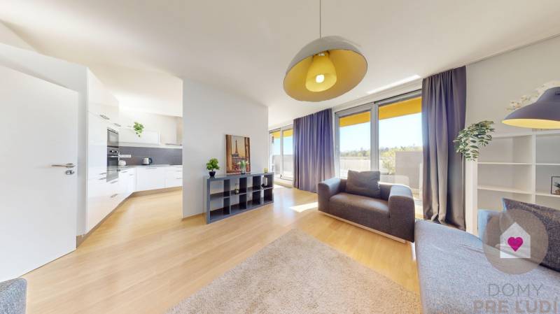 Prenájom moderného a priestranného 3 izbového bytu so slnečnou terasou, balkónom, vlastným garážovým státím a murovanou pivnicou pri OC Cubicon v Mlynskej doline